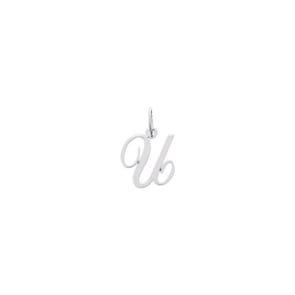 Pendentif or gris 750/18 ct, Lettre U