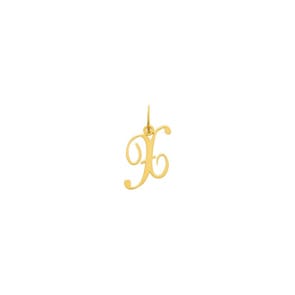 Pendentif or jaune 750/18 ct, Lettre X
