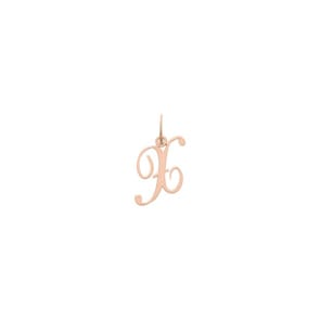 Pendentif or rosé 750/18 ct, Lettre X