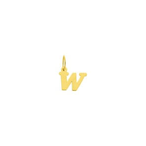 Pendentif or jaune 750/18 ct, Lettre W