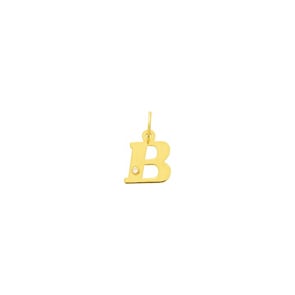 Anhänger 750/18 K Gelbgold mit Diamant 0.01ct., Buchstabe B