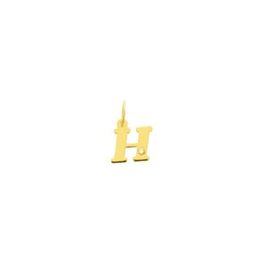 Anhänger 750/18 K Gelbgold mit Diamant 0.01ct., Buchstabe H