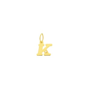 Pendentif or jaune 750/18 ct avec diamant 0.01ct., Lettre K