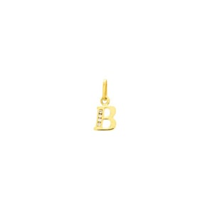 Anhänger 750/18 K Gelbgold mit Zirkonia, Buchstabe B