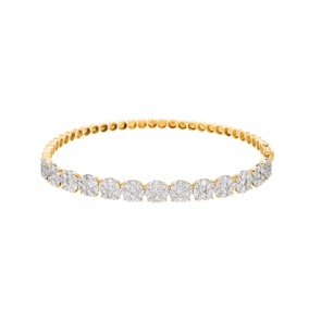 3.00 Karat Diamantarmreif 750/18 K Gelbgold