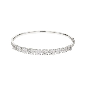 3.00 Karat Diamantarmreif 750/18 K Weissgold