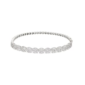 3.00 Karat Diamantarmreif 750/18 K Weissgold