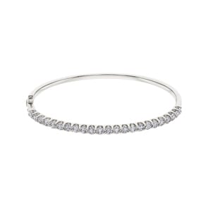 3.00 Karat Diamantarmreif oval 750/18 K Weissgold