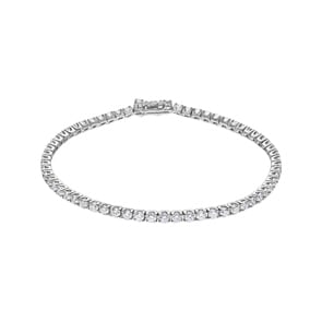 3.00 Karat Diamanten Tennisarmband 750/18 K Weissgold