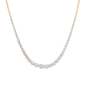 3.00 Karat Diamantencollier 750/18 K Gelbgold