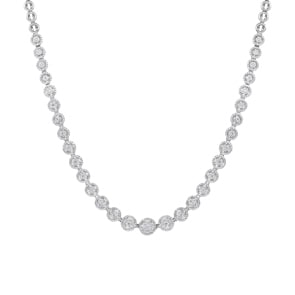 3.00 Karat Halo Diamantencollier 750/18 K Weissgold