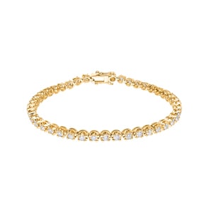 3.01 Karat Diamanten Tennisarmband 750/18 K Gelbgold