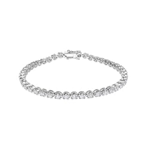 3.01 Karat Diamanten Tennisarmband 750/18 K Weissgold