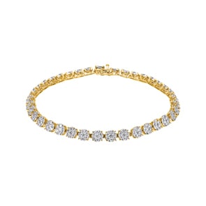 3.03 Karat Diamanten Tennisarmband 750/18 K Gelbgold
