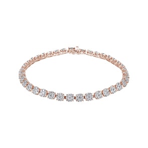3.03ct Diamond Tennis Bracelet 750/18 K Rose Gold