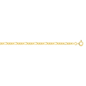 3.0mm Figaroarmband flach 3+1 375/9 K Gelbgold