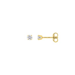 3.0mm Zirkonia Ohrstecker 375/9 K Gelbgold
