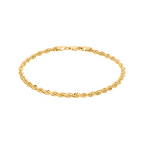 3.1mm Bracelet corde or jaune 750/18 ct semi-massif