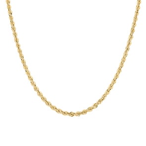 3.3mm Collier corde or jaune 750/18 ct semi-massif