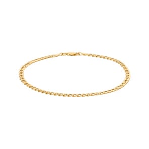 3.3mm Bracelet gourmette or jaune 750/18 ct semi-massif