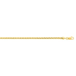3.5mm Zopfarmband 375/9 K Gelbgold halbmassiv