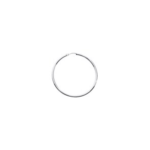 Créoles or gris 750/18 ct 2mm Ø 40mm