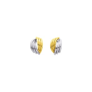 Ohrringe 750/18 K Gelb-/Weissgold