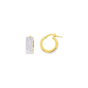Kreolen 750/18 K Gelbgold diamantiert 6 x 2mm Ø 10mm