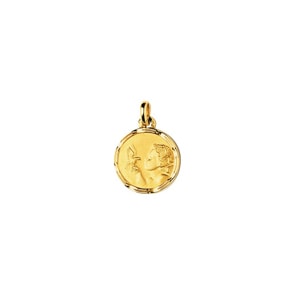 Anhänger 750/18 K Gelbgold Ø 16mm, Schutzengel