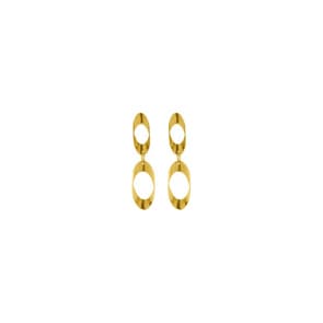 Boucles d'oreilles pendantes or jaune 750/18 ct