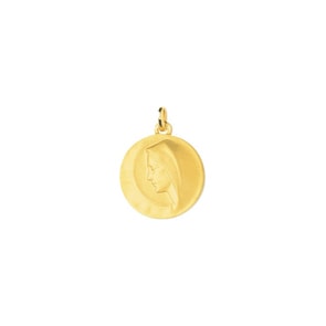 Pendentif or jaune 750/18 ct Ø 19mm, Vierge