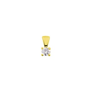 Anhänger Solitär 750/18 K Gelbgold mit Diamant 0.23ct. H/si