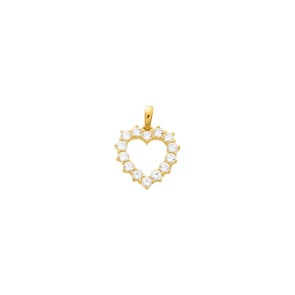 Anhänger 750/18 K Gelbgold mit Zirkonia, Herz