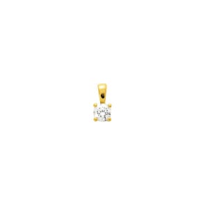 Anhänger Solitär 750/18 K Gelbgold mit Zirkonia Ø 4.5mm