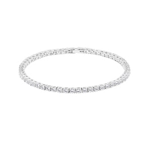 3mm Tennisarmband Weiss vergoldet mit Zirkonia