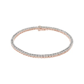 4.00ct Diamond Tennis Bracelet 750/18 K Rose Gold