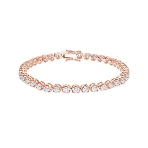 4.01 Karat Diamanten Tennisarmband 750/18 K Roségold