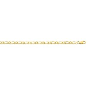 4.0mm Figaroarmband flach 1+1 375/9 K Gelbgold