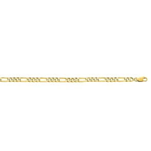 4.0mm Figaroarmband flach 3+1 375/9 K Gelbgold