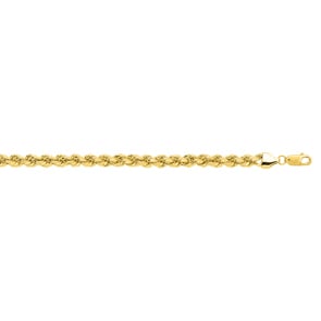 4.0mm Kordelarmband 375/9 K Gelbgold halbmassiv