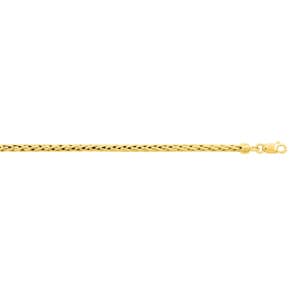 4.0mm Zopfarmband 375/9 K Gelbgold halbmassiv