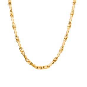 4.4mm Fantasiekette 750/18 K Gelbgold halbmassiv