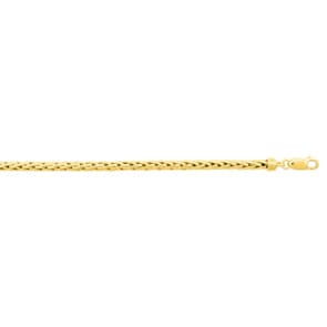 4.5mm Zopfkette 375/9 K Gelbgold halbmassiv