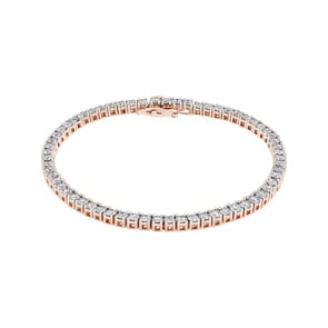 4.79ct Diamond Tennis Bracelet 750/18 K Rose Gold
