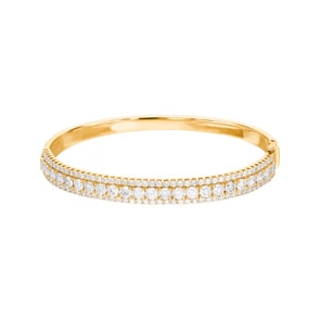 5.00 carats diamants bracelet jonc or jaune 750/18 ct