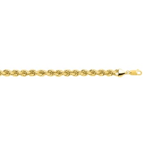 5.0mm Kordelarmband 375/9 K Gelbgold halbmassiv