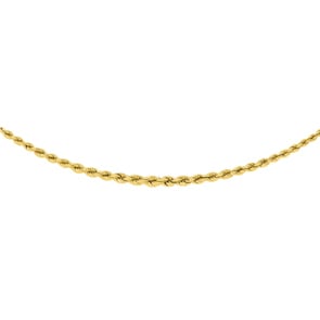 5.0mm Kordelkette 375/9 K Gelbgold halbmassiv