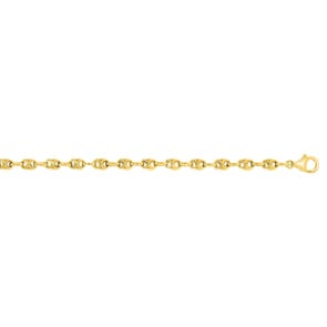 5.0mm Collier grain de café or jaune 375/9 ct semi-massif