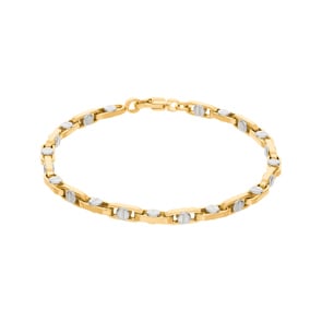 4.4mm Fantasiearmband 750/18 K Gelb-/ Weissgold halbmassiv