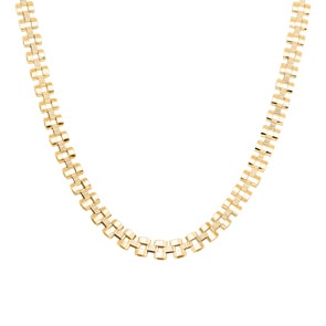 5.7mm Collier 750/18 K Gelbgold halbmassiv